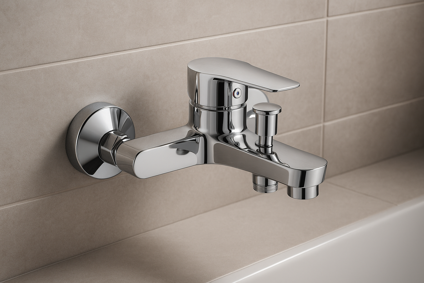 Mitigeur Bain Douche FRAMO E500 Chrome - Image Shopify