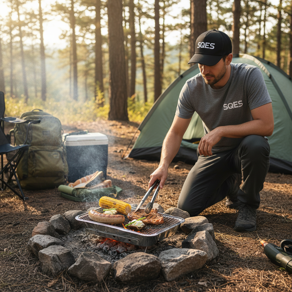 Barbecue portable Favorit compact pour camping et randonnée en plein air