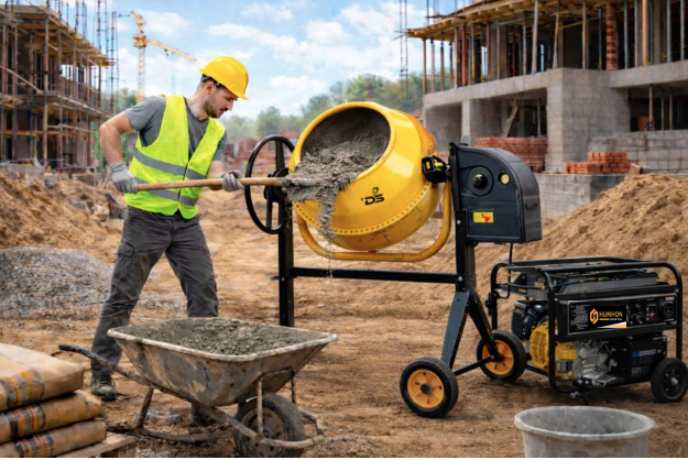 Betonnière Electrique DS 250L 1100W Tambour 655mm