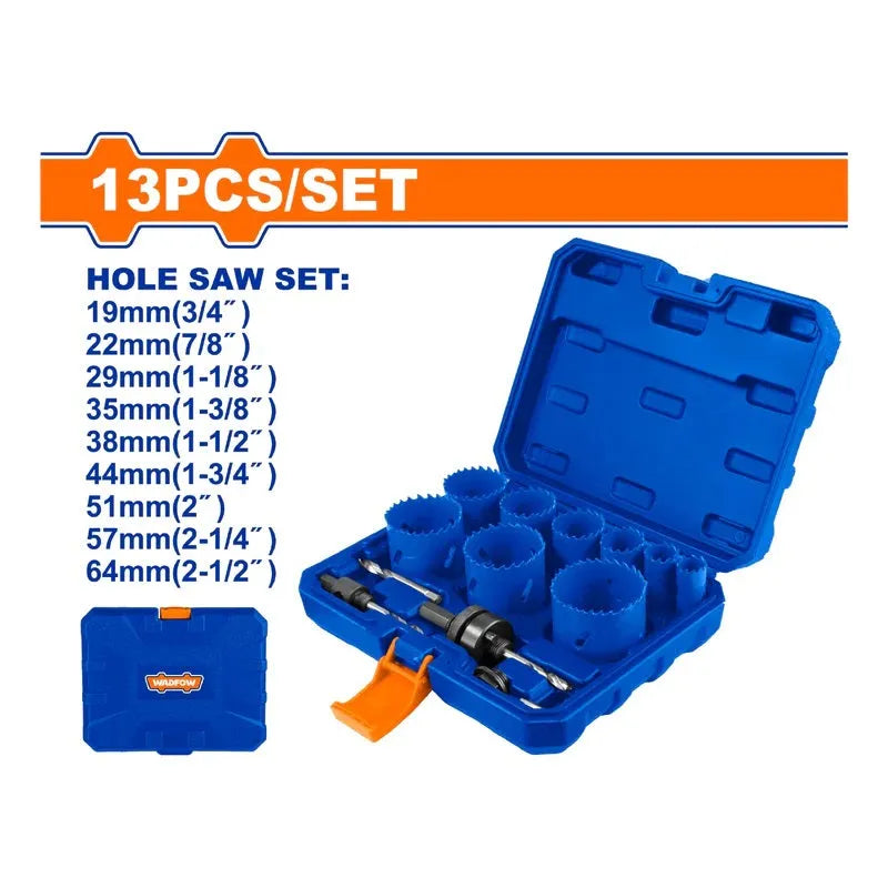JEU DE 13 SCIES À TRÉPAN BIMÉTALLIQUES D19-64 - SQES