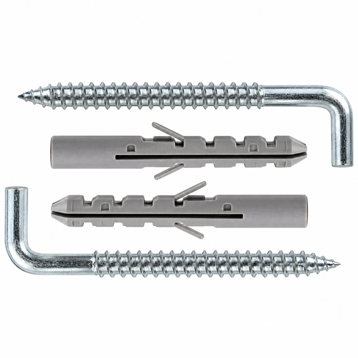 Kit de fixation 10×75 mm pour montage mural de chauffe-eau ou chaudière compatible, avec éléments d'ancrage adaptés au support.