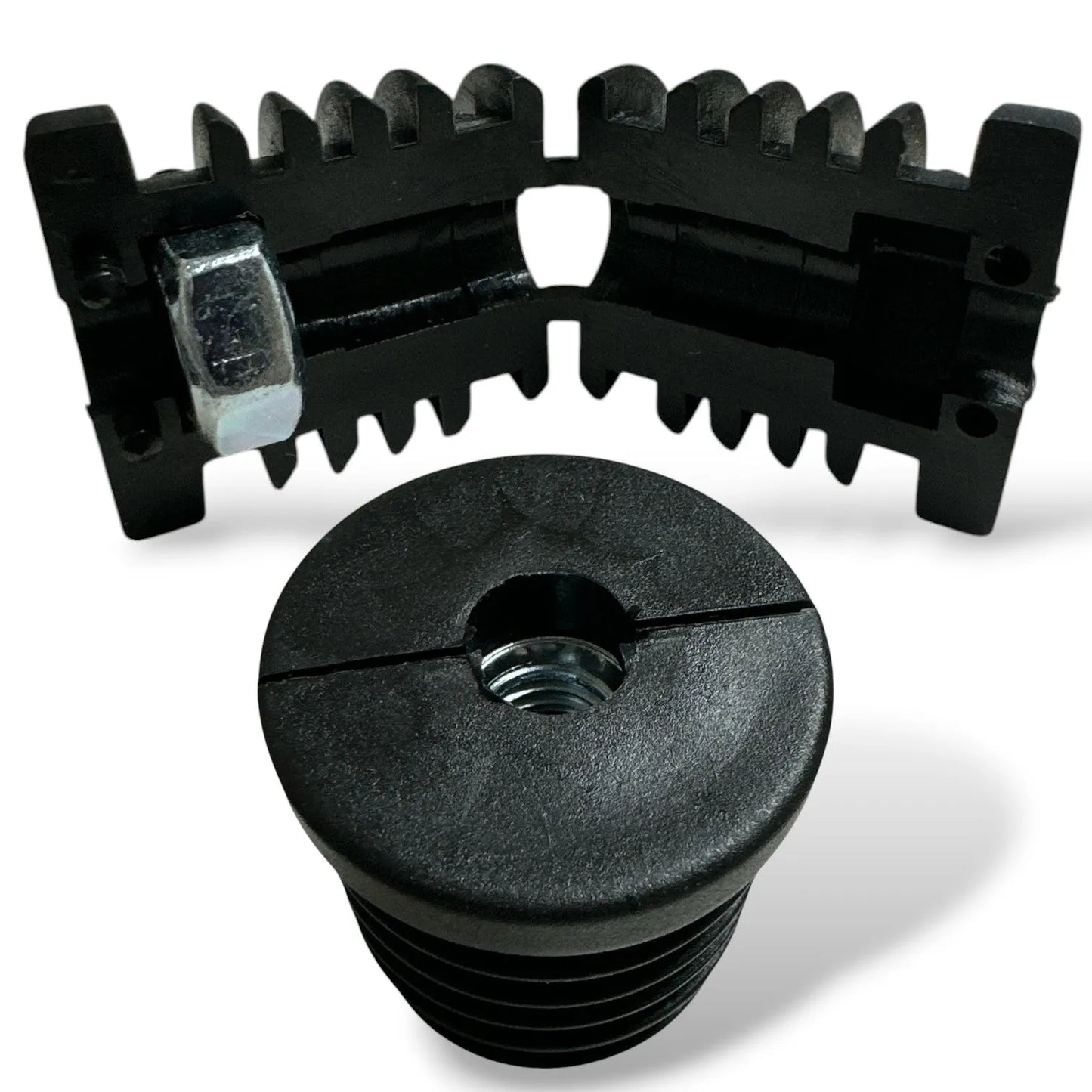 Embout Rond a écrou M10 pour Pied de meuble - 10 pcs 35mm intérieur NOIR - SQES