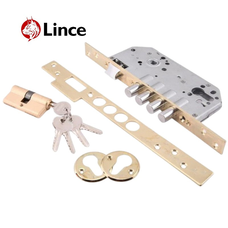 Serrure Encastrée LINCE 32401S/H Laiton 50mm