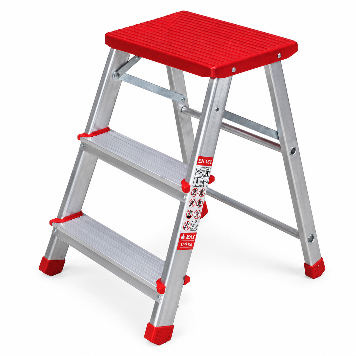 LITAN Escabeau Tabouret Aluminium 2 / 3 Marches – Compact Antidérapant 150kg | SQES Tunisie