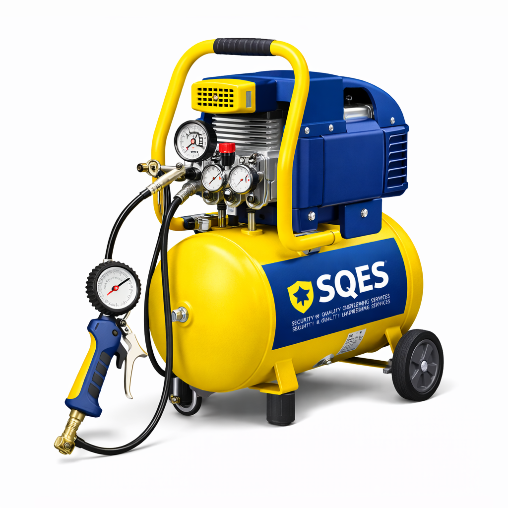 Location de compresseur d'air professionnel pour outils pneumatiques et gonflage en Tunisie | SQES