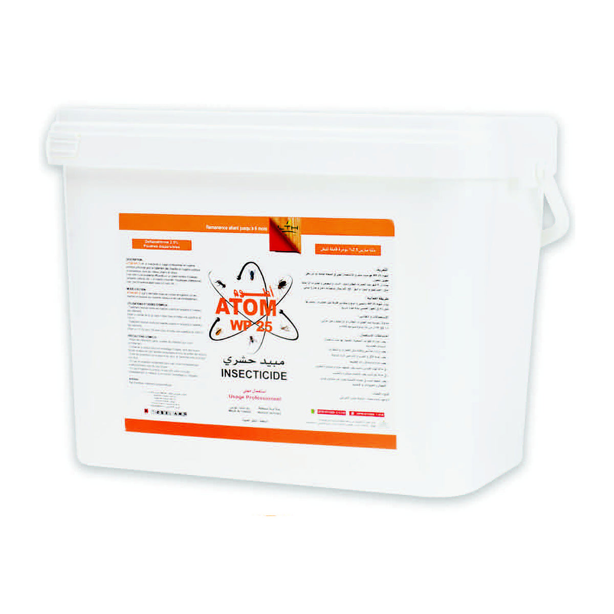 ATOM WP 25 LTH insecticide en poudre mouillable 4 kg – photographie du produit du catalogue LTH, fond blanc – SQES Tunisie