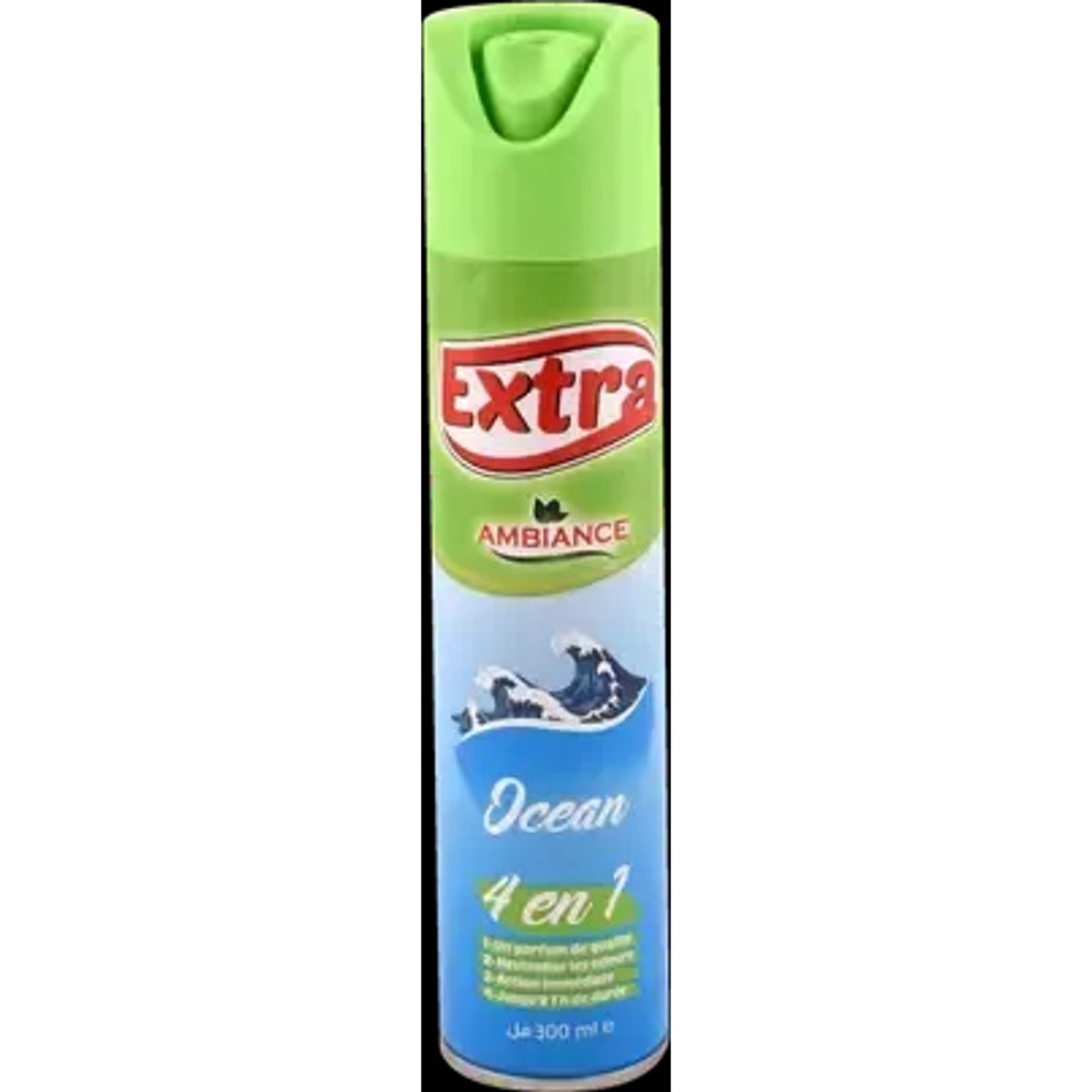 EXTRA Ambiance Océan 300 ml – photographie du conditionnement, fond blanc, carré 2048 × 2048 px, SQES Tunisie
