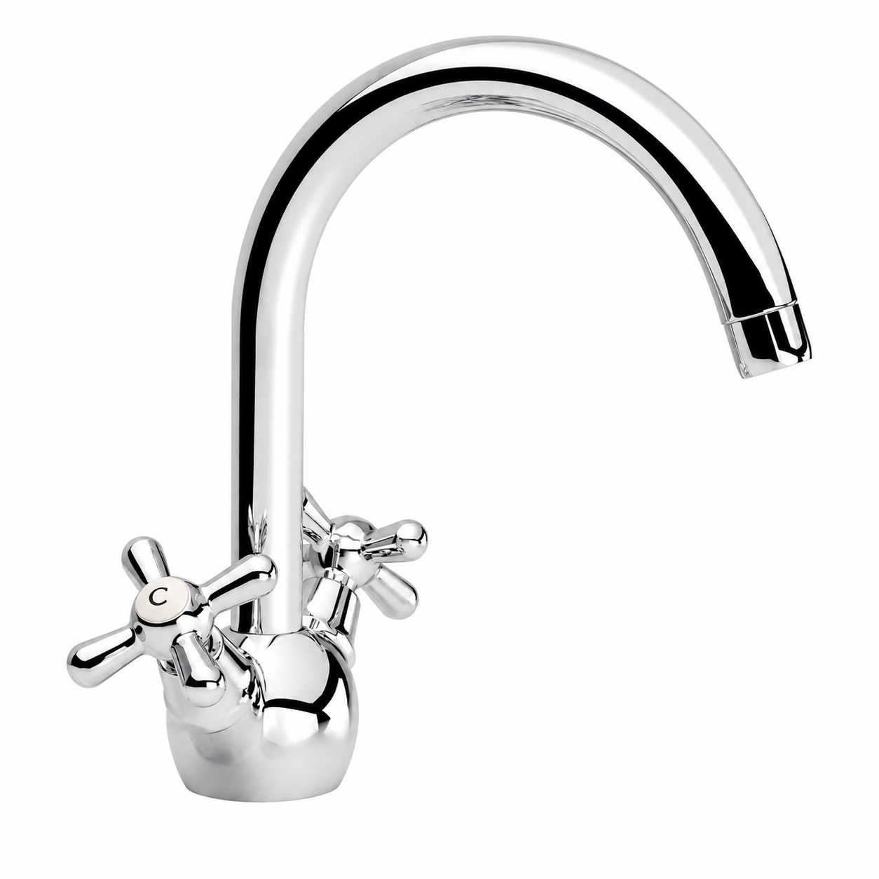 Mélangeur Lavabo SOPAL Série Tabarka 04CWA04 — Laiton Bec Rond Fixe Cartouche Céramique 70 000 Cycles Chromé NF EN ISO 1456 Garantie 5 Ans | SQES Tunisie