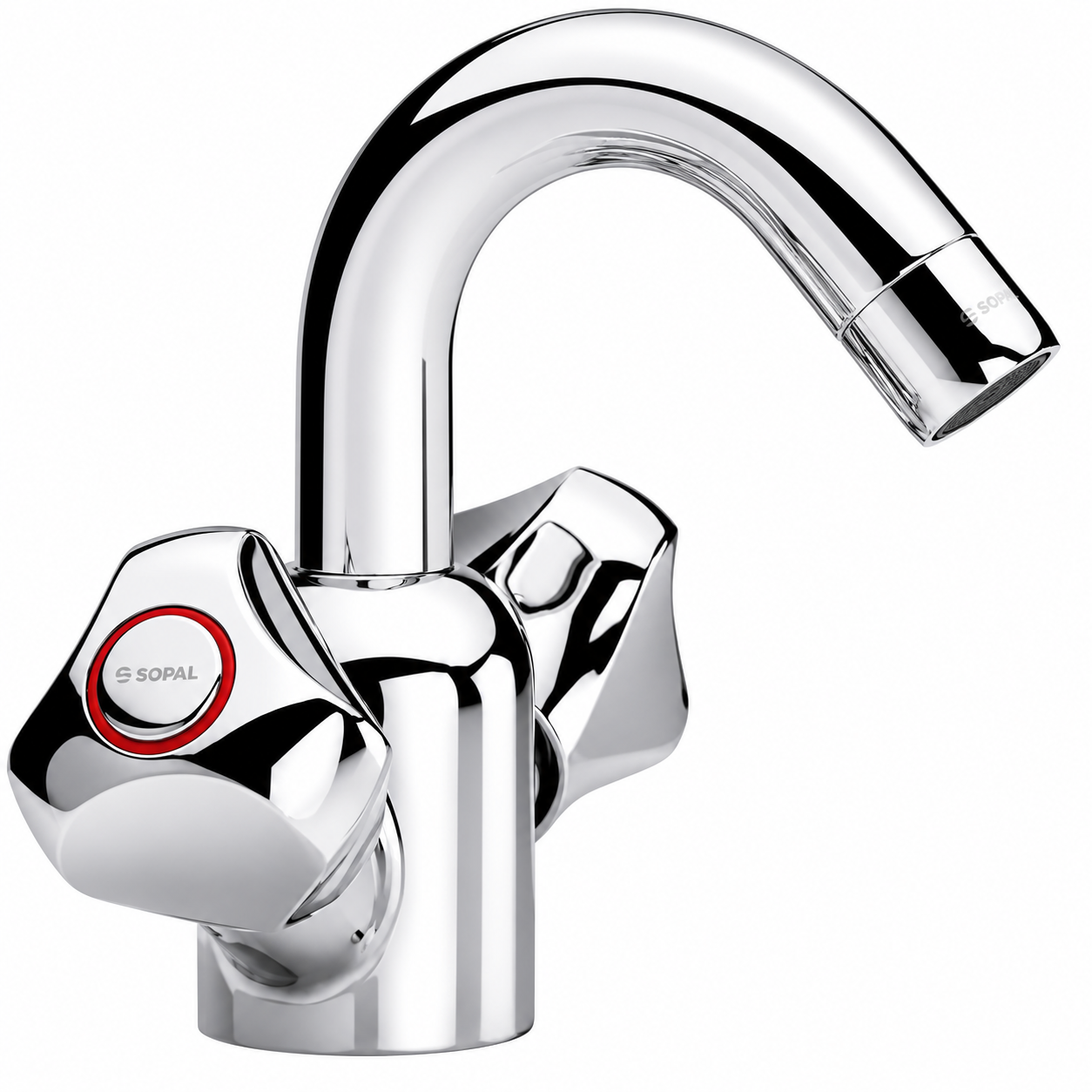 Mélangeur Lave-Mains SOPAL Série Tozeur 04AGA04 — Laiton Cartouche Céramique 70 000 Cycles Chromé NF EN ISO 1456 Garantie 5 Ans | SQES Tunisie