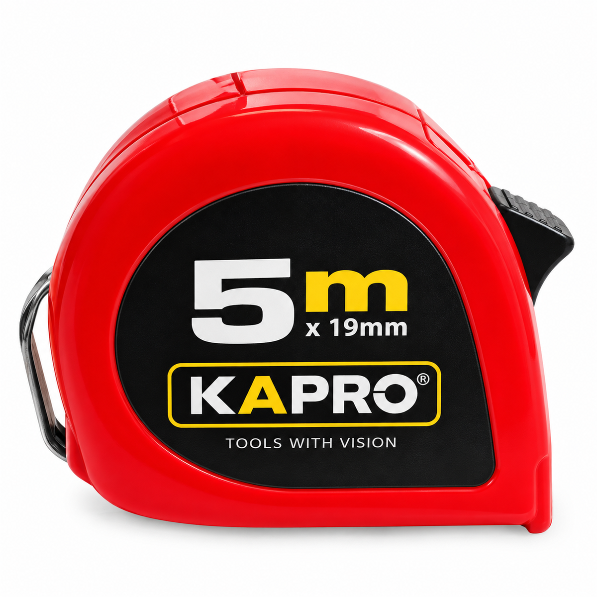 Mètre ruban KAPRO LD-56BE de 5 mètres pour mesures de chantier, menuiserie, installation, agencement et bricolage.