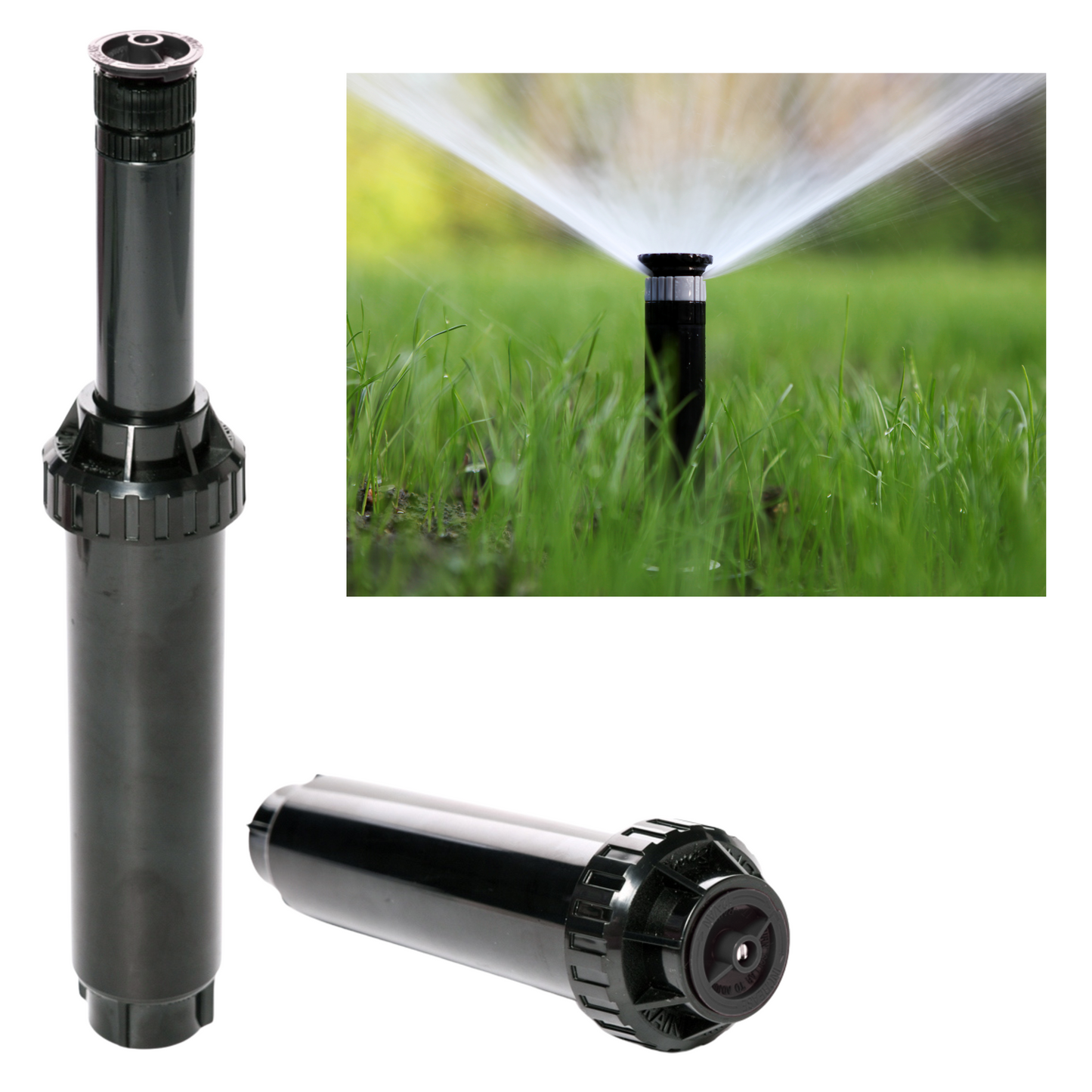 Arroseur d’irrigation noir avec buse verte, pour arrosage précis de jardin et pelouse – Disponible en Tunisie au meilleur prix.