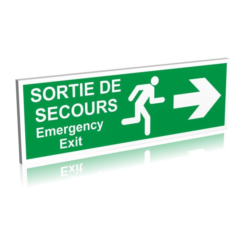 Plaque Autocollante Sortie de Secours - Signalétique Évacuation