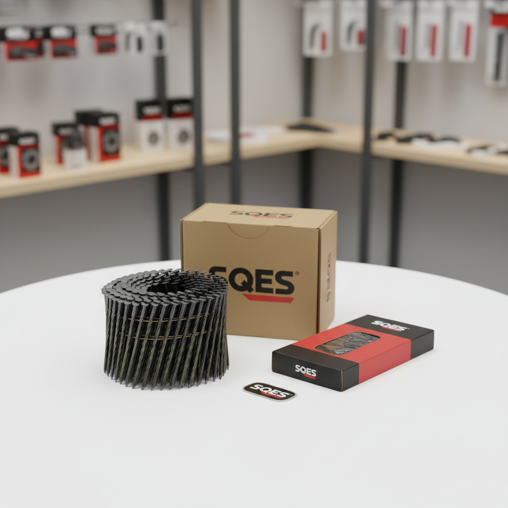 Photo produit clous torsadés SERTEL - mise en scène quincaillerie