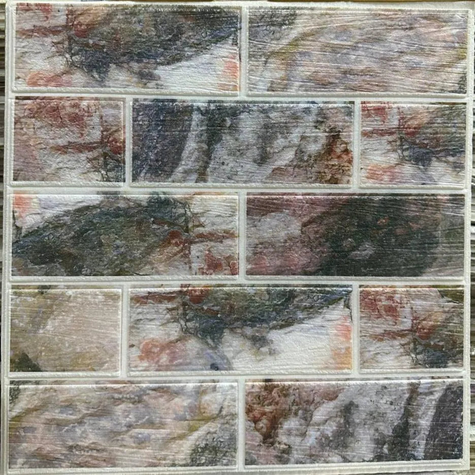 Lot de 10 Panneaux Mural Adhésif - Imitation pierre naturelle 3D - 35*35*0.8 cm (N°10) - SQES