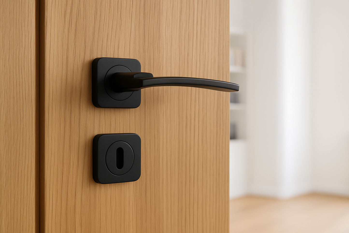 Poignée Quadro noire installée