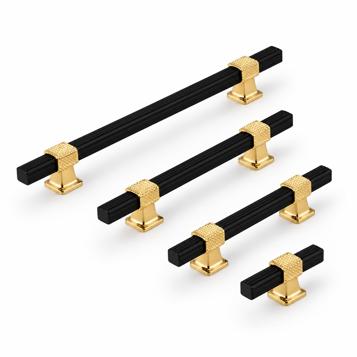 Poignée de meuble 28246 finition Doré Noir disponible en dimensions 128 mm et 160 mm chez SQES Tunisie.