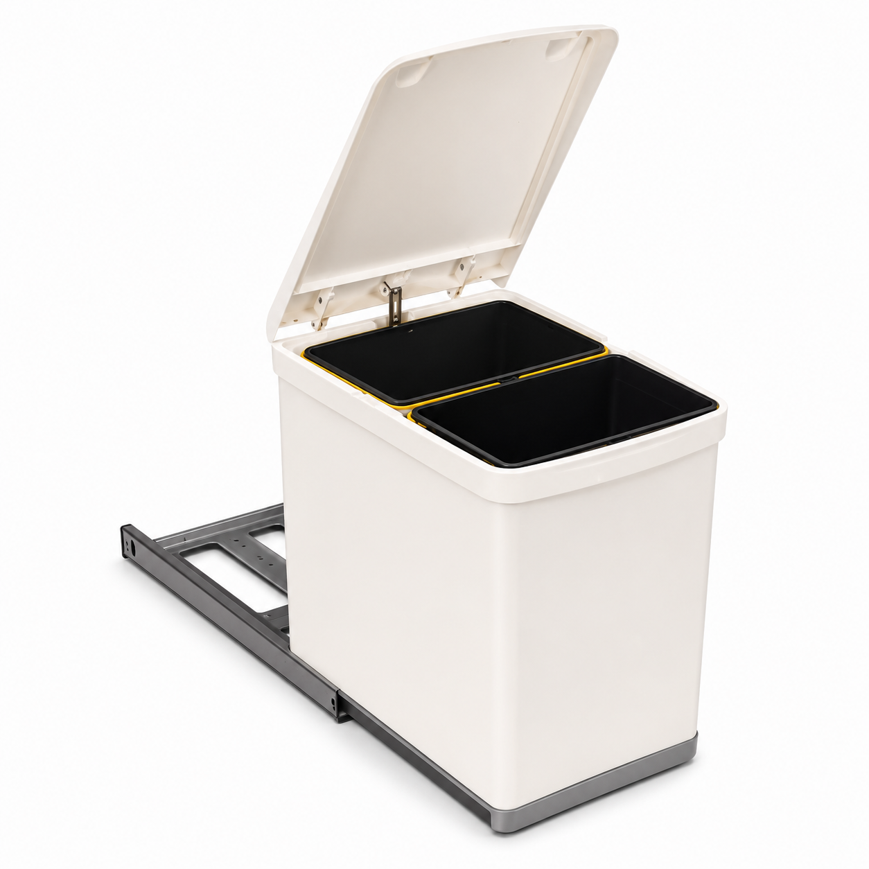 Poubelle Encastrable 2 Bacs Gollinucci 283GC Gris – 2 × 7,5 L – Hauteur 660 mm – Larg. Min. 300 mm – CEG Réf. 4090ACC283 | SQES Tunisie