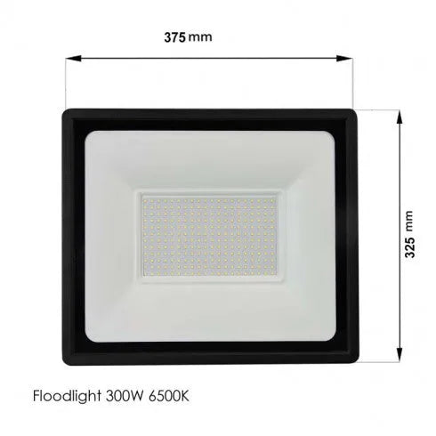 Projecteur LED 300W, 6500K, Luminaire Exterieur Pour Patio, Terrasse, Jardin, Garage, Usine - SQES