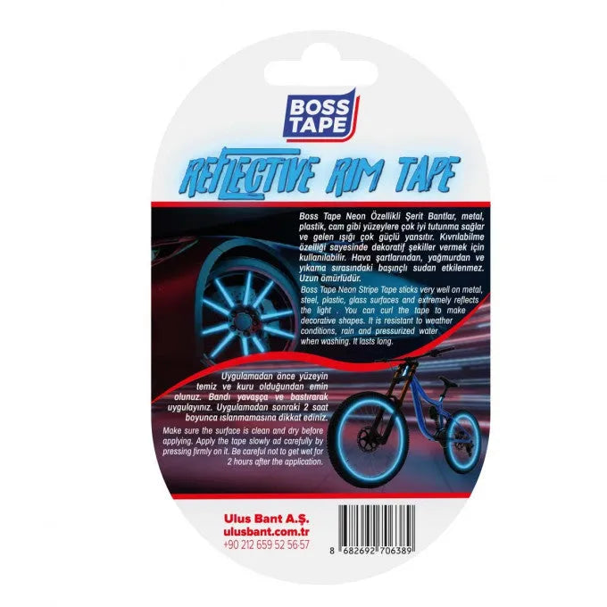 BOSS TAPE Néon de Jante Blue 7mmx7m - SQES