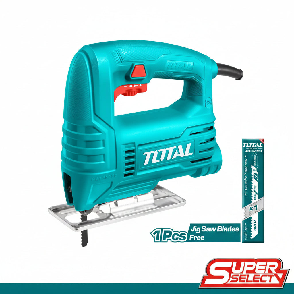 Scie Sauteuse TOTAL TS206656 570W Pendulaire 4 Étapes Coupe Bois 65mm Acier 8mm — SQES Tunisie