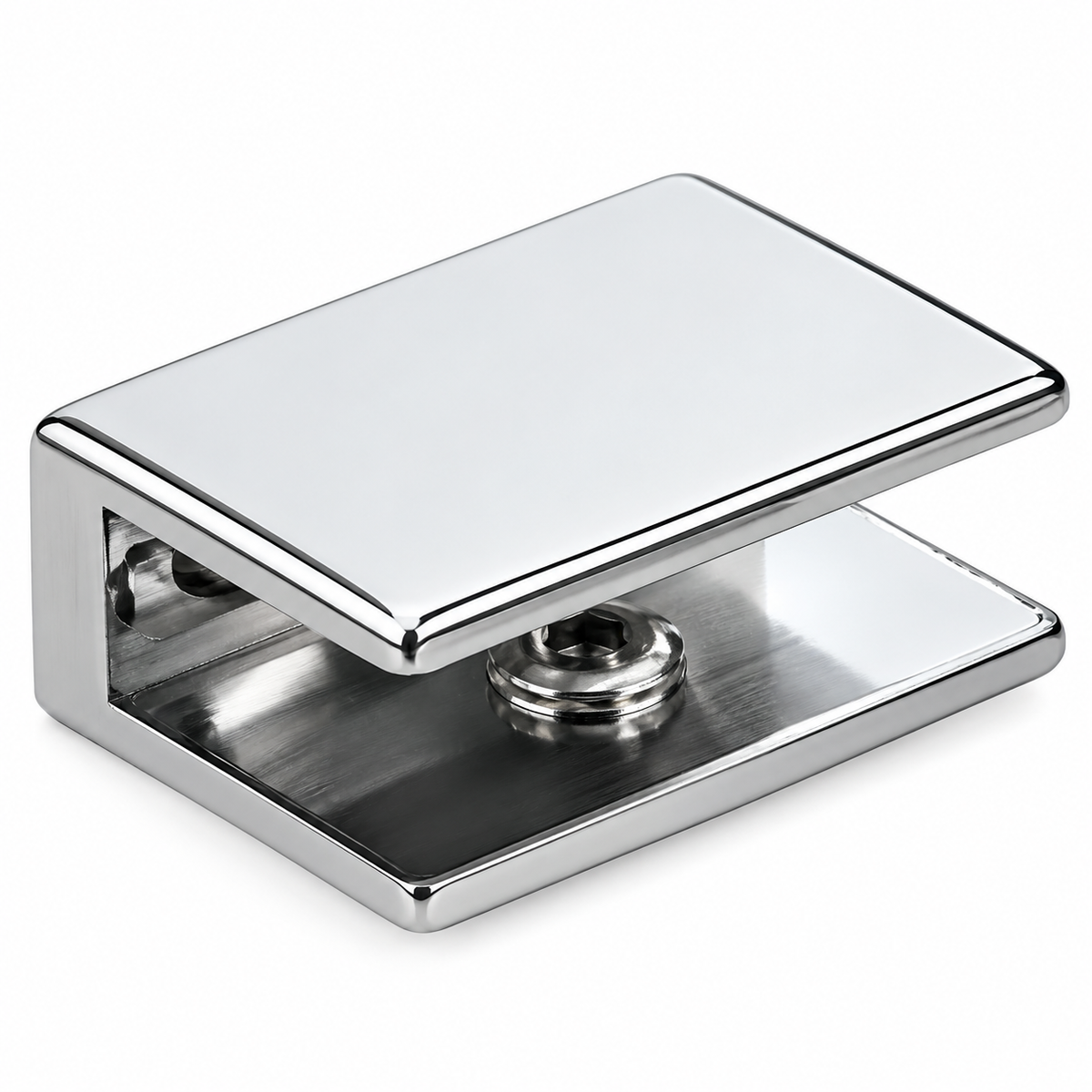 Support de vitre 12 mm chromé CM105 pour fixation de panneau en verre