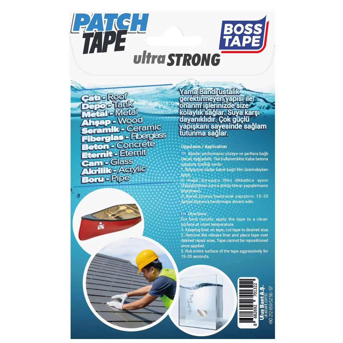 BOSSTAPE Bande d'étanchéité autocollante , FLEX SEAL TAPE 3M (4PCS) - SQES