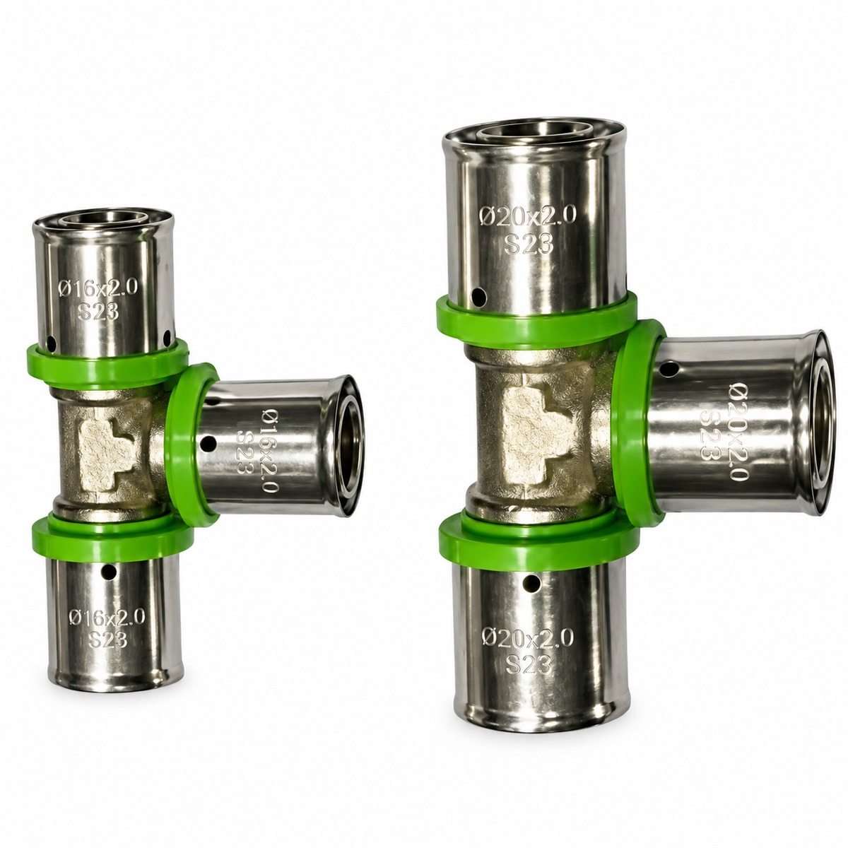 Té égal à sertir SIM 16 mm pour tube multicouche | SQES Tunisie