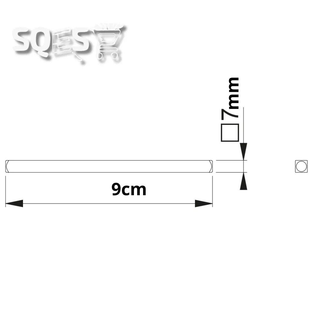 Tiges carrées pour poignées de porte avec alésage excentrique 7mmx9cm - SQES