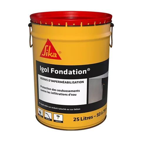 Sika Igol Fondation – Enduit Imperméabilisant Fondations à Base de Brai