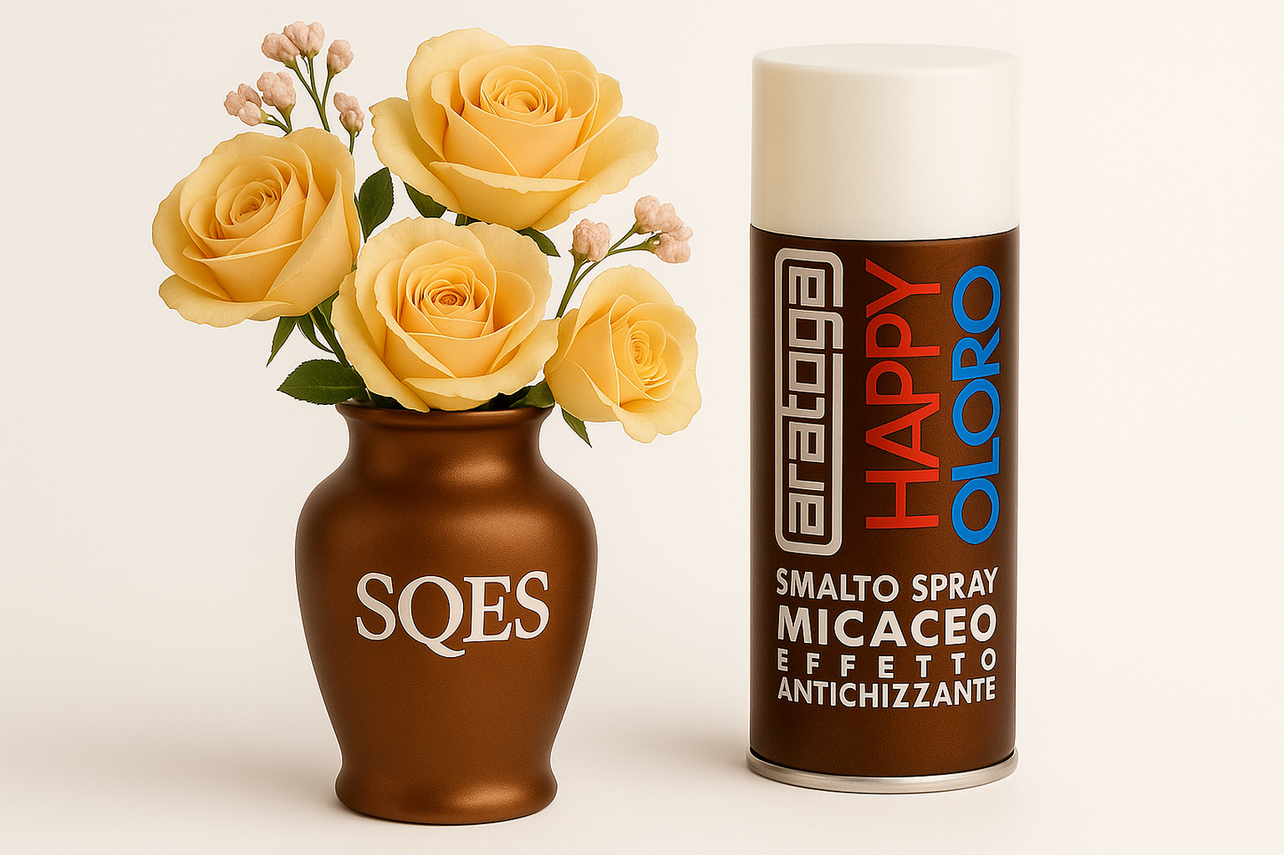 Peinture Spray Marron RAL8023 400ml Happy Color Saratoga - Tunisie