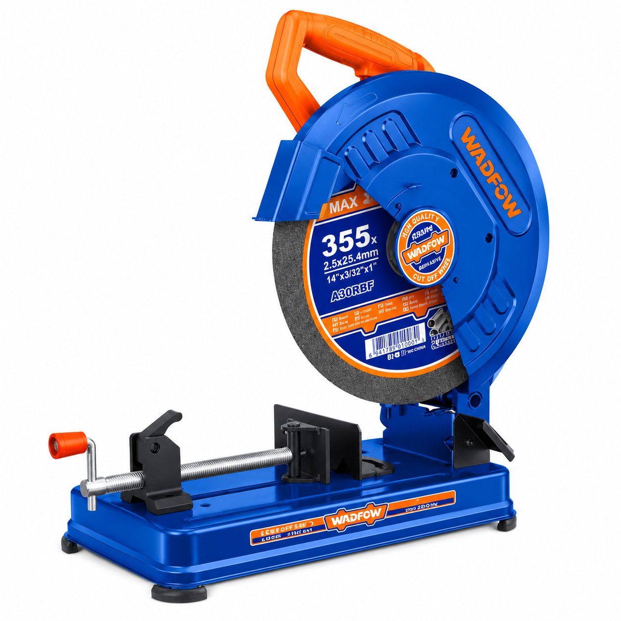 Scie à Métaux Électrique 355 mm 2200W WADFOW WCF153558 — Coupe Acier Tubes Profilés Chantier BTP | SQES Tunisie