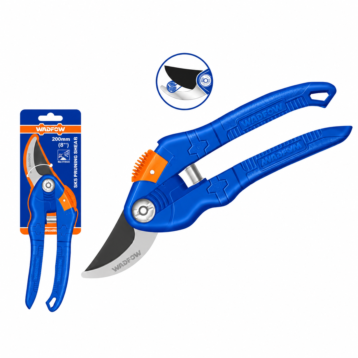 Sécateur 8" WADFOW WPA1E08 — Lames Acier Trempé Taille Branches Jardinage Professionnel | SQES Tunisie