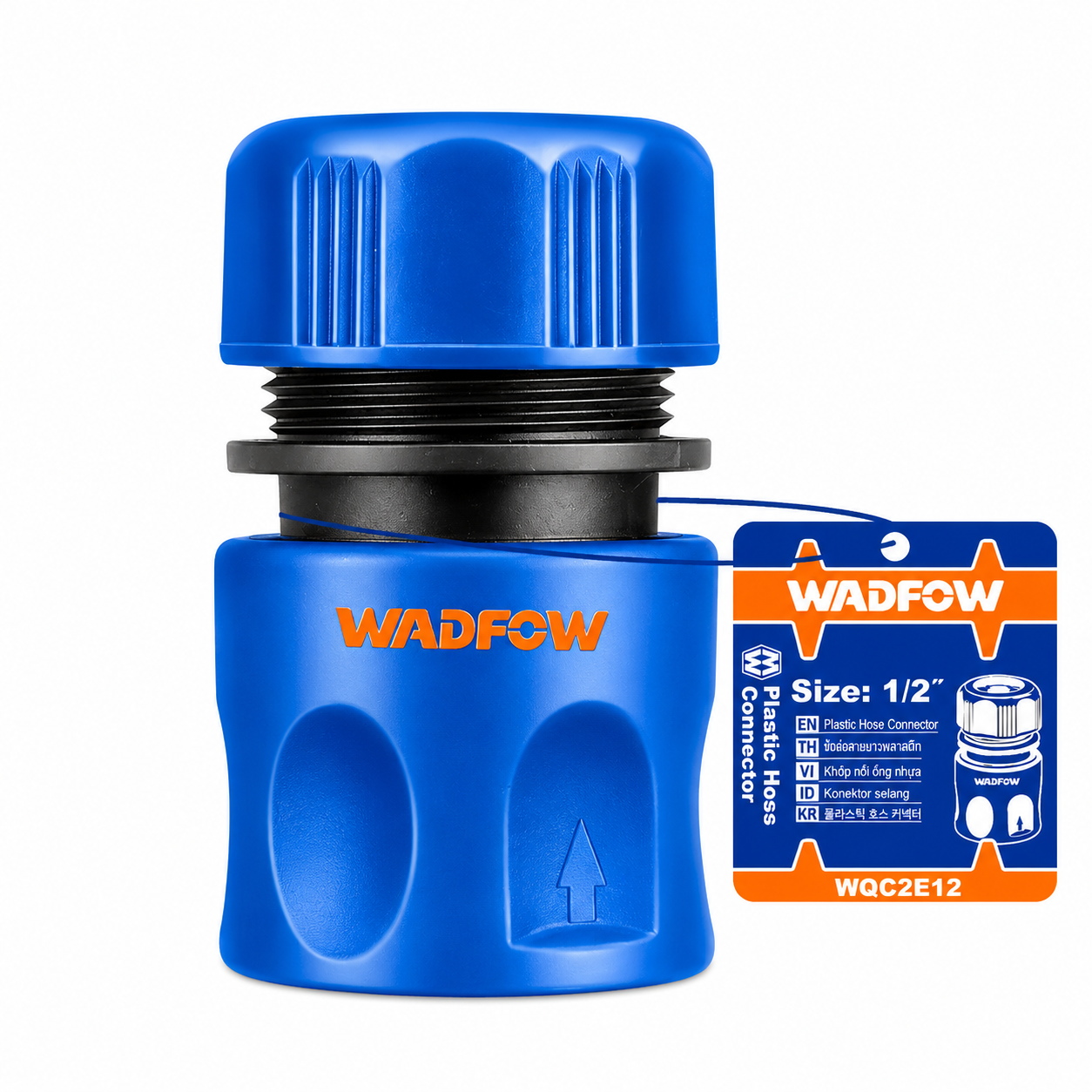Raccord Autostop 1/2" WADFOW WQC2E12 — Arrêt Automatique Tuyau Arrosage Jardin Plomberie | SQES Tunisie