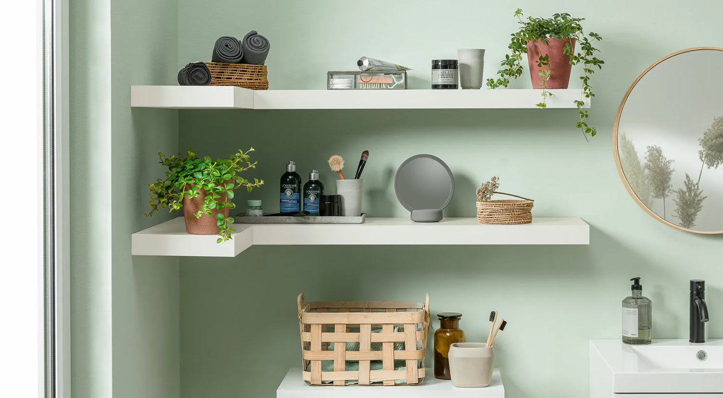 Étagère Murale à fixations invisibles - Tablette flottante BLANC - SQES