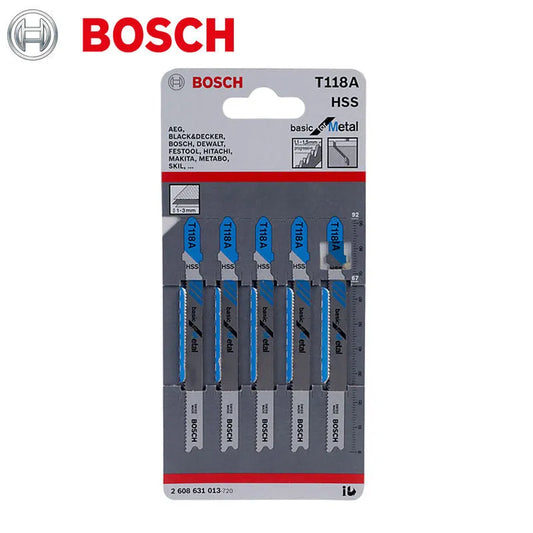 JEU DE 5 LAMES DE SCIE SAUTEUSE T118A - MÉTAL - BOSCH - SQES