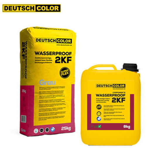WASSERPROOF 2KF DEUTSCH - Mortier Hydroisolant Bi-Composant 25kg + Liquide 8kg