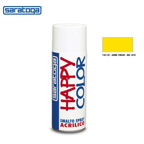 Peinture Spray JAUNE ZINGUE 400ml Saratoga - Happy Color