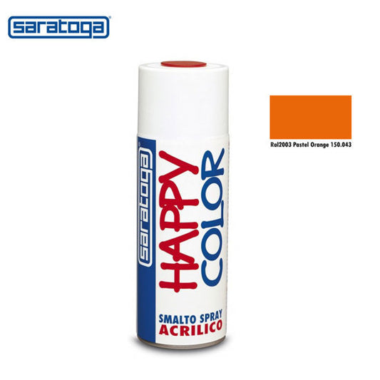 Spray Peinture ORANGE PASTEL - 400ml - Happy Color - Saratoga