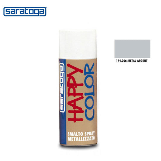 Spray Peinture METAL ARGENT - 400ml - Happy Color - Saratoga