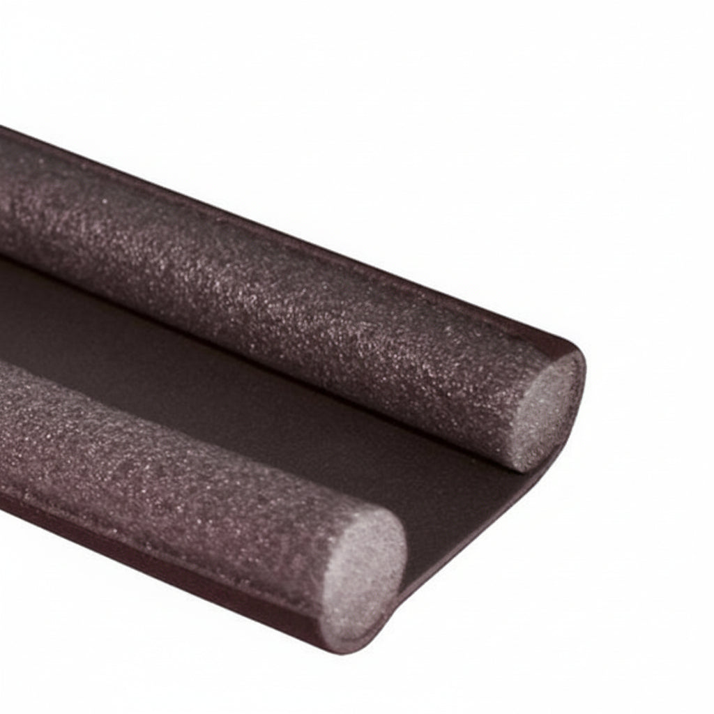 Bas de Porte Double Stop Marron 95cm - Bourrelet Isolation Thermique Acoustique