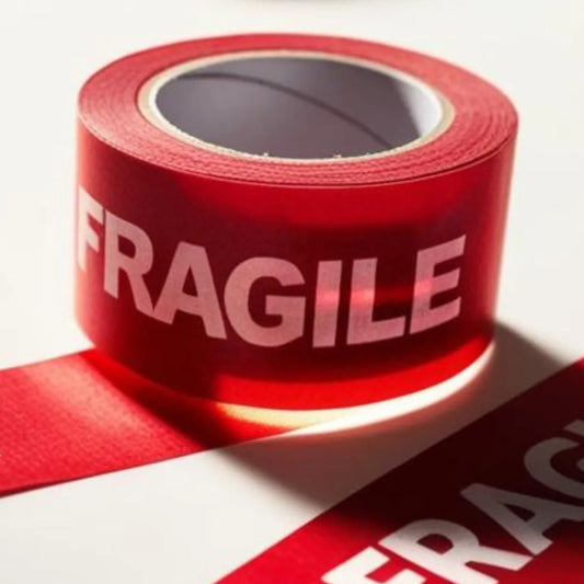 Ruban adhésif imprimé Fragile 50mmx66mt-Rouge BOSS TAPE - SQES