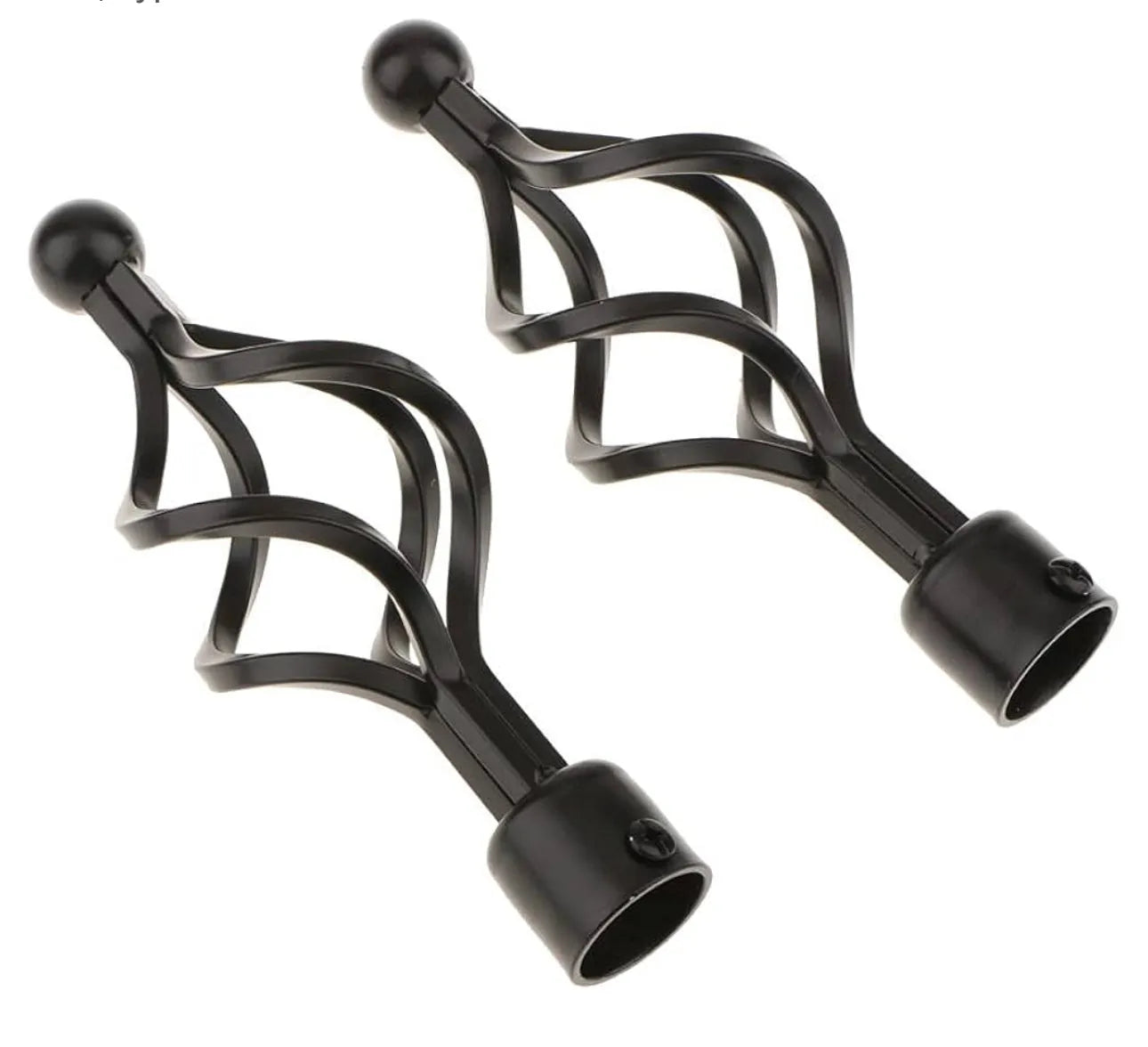 Tringle Extensible pour Rideau en Acier – Ø25 mm - Noir - SQES