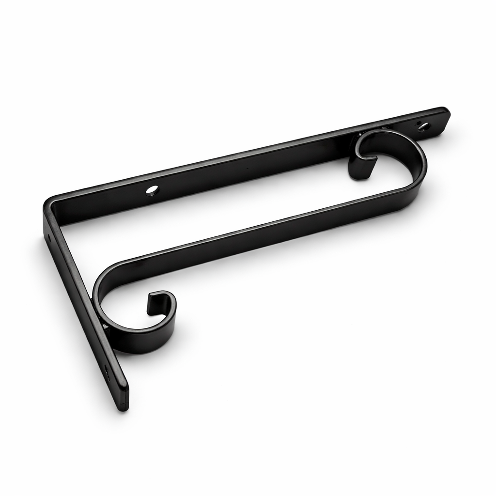 Support Étagère Fer Forgé Noir – Pack 2