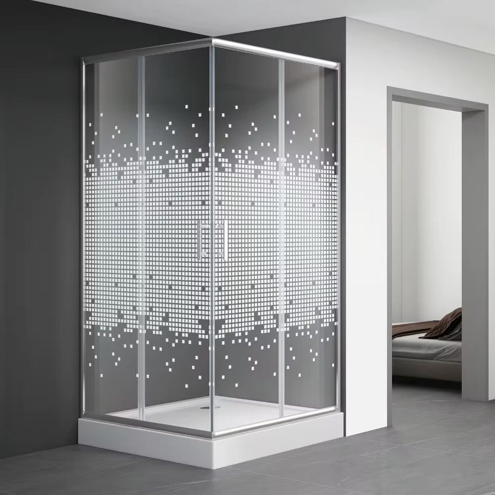 Cabine de douche carré 90/90/190 chromé