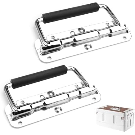 Poignée de caisse pliante à ressort inox 14cm – lot de 2 pièces – SQES Ariana