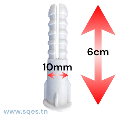 Cheville Plastique en PEHD – Résistance Maximale pour Fixations Solides 10mm