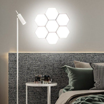 Lot de 6 Lampes LED Hexagonales Murales Modulables avec Télécommande - Éclairage Décoratif Sans Fil