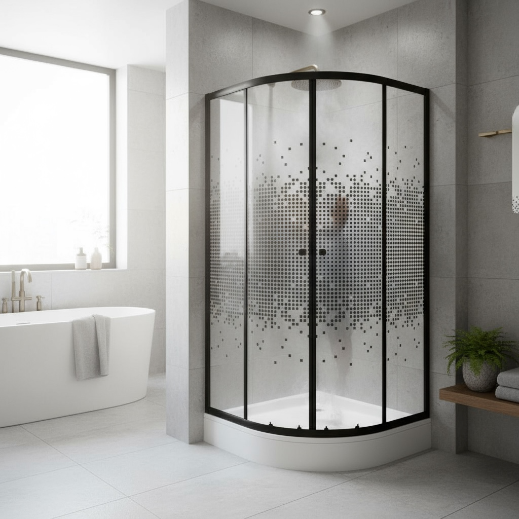 Cabine de douche rond 80/80/190 Noir