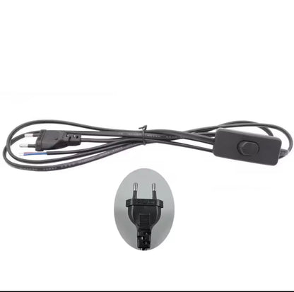 Câble d’alimentation pour veilleuse avec interrupteur long 1,5m noir - SQES