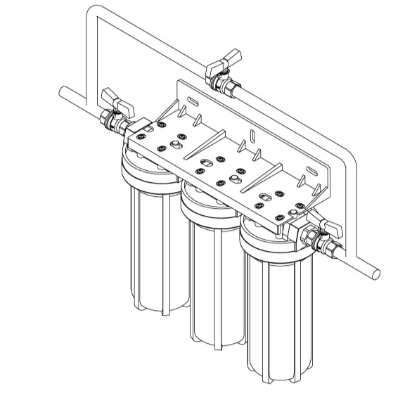 Filtre à eau anticalcaire triple -Ejim